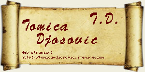 Tomica Đošović vizit kartica